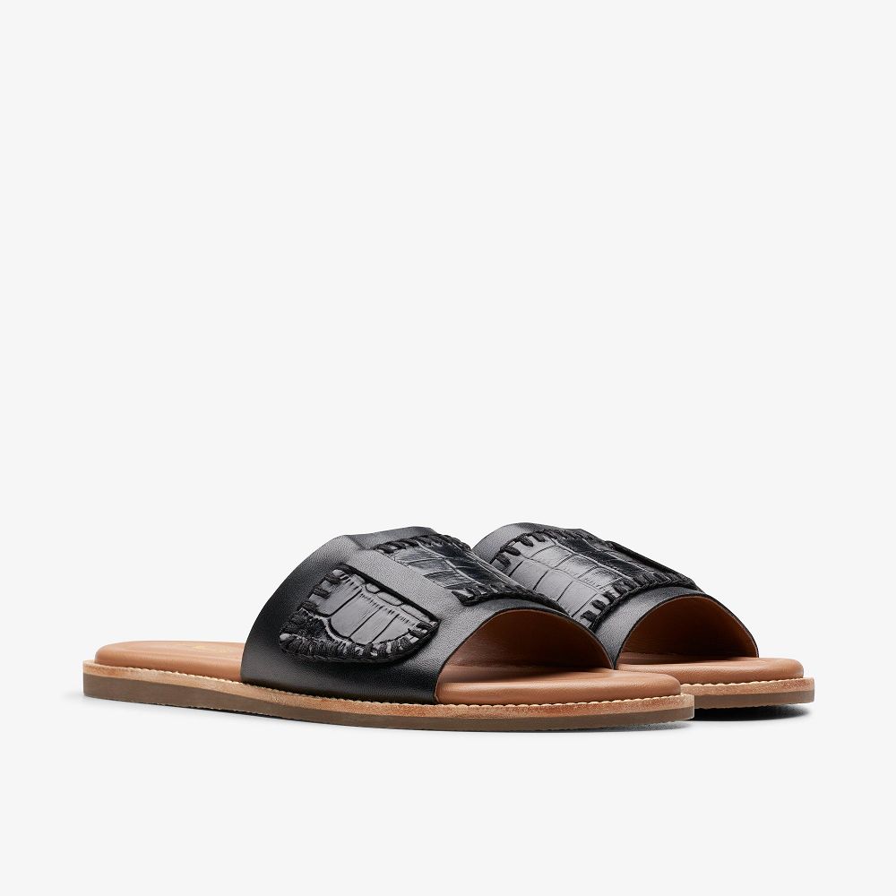 Black Interest Clarks Maritime Women Sandals | 8152RKJFV