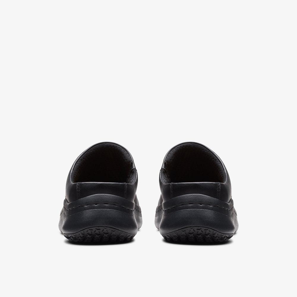 Black Leather Clarks Clarks Pro Clog Women Mules | 7145SNXGO