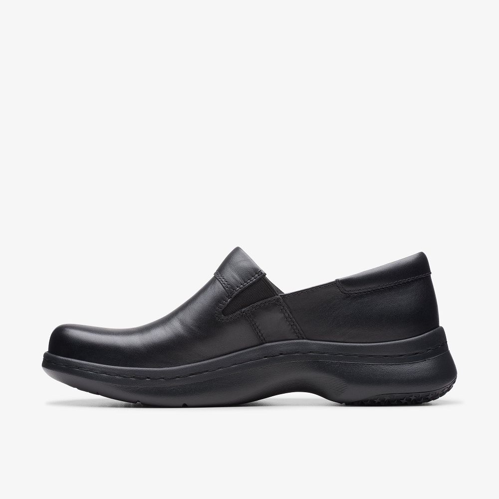 Black Leather Clarks Clarks Pro Gem Women Mules | 7346UZSAI