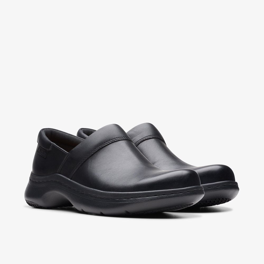 Black Leather Clarks Clarks Pro Gem Women Mules | 7346UZSAI