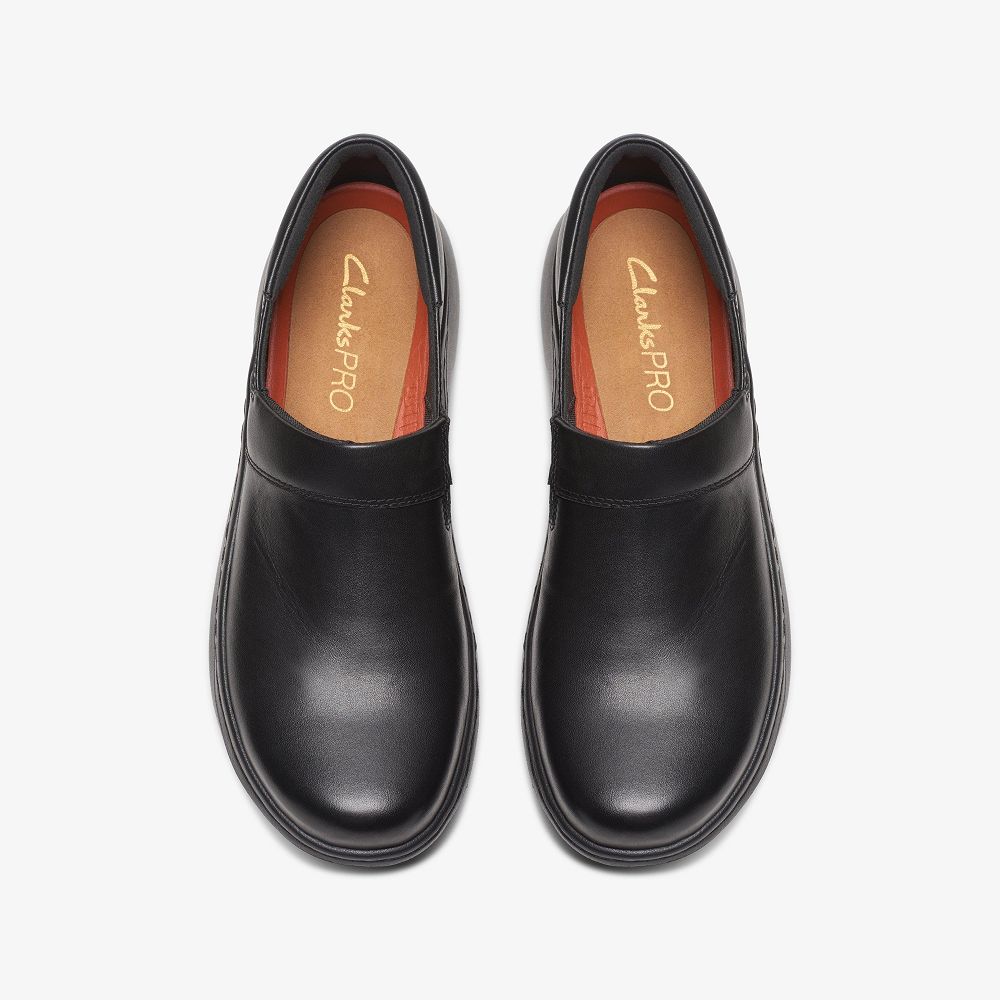 Black Leather Clarks Clarks Pro Gem Women Mules | 7346UZSAI