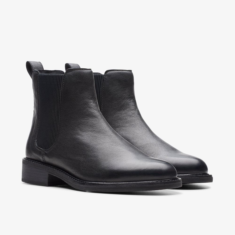 Black Leather Clarks Cologne Arlo 2 Women Boots | 3546BLGKT