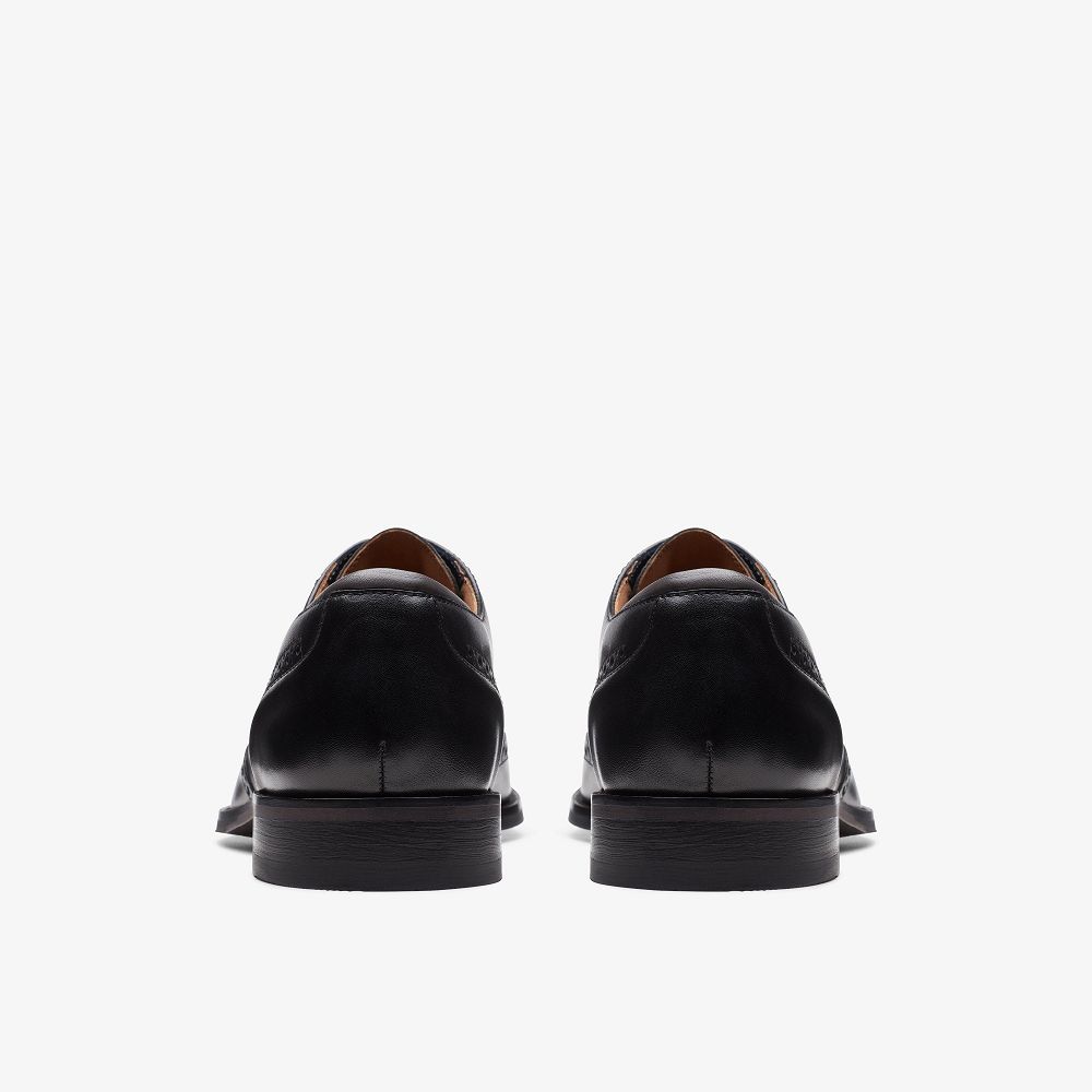 Black Leather Clarks Craft Arlo Limit Men Oxfords | 6471NZVFP