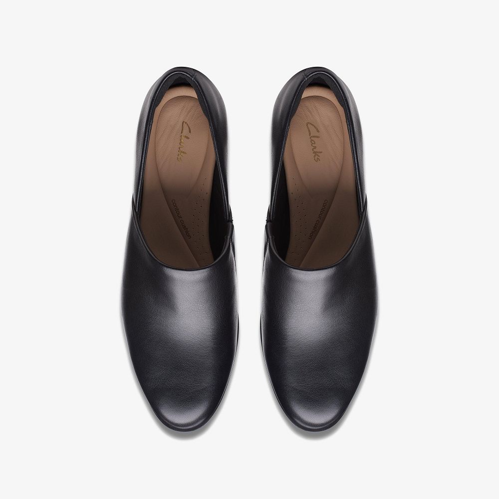 Black Leather Clarks Freva 55 Lily Women Pumps | 7854VYFLE