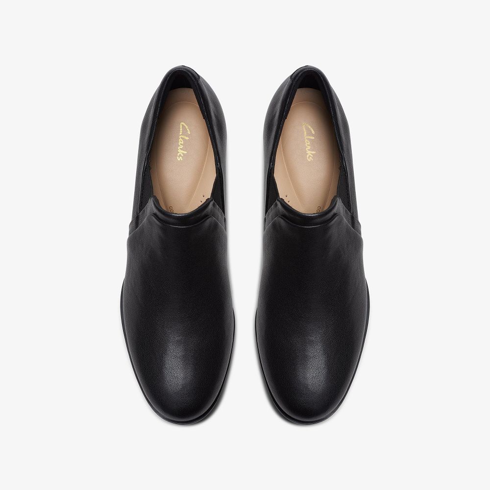 Black Leather Clarks Loken Way Women Pumps | 5734ATURE