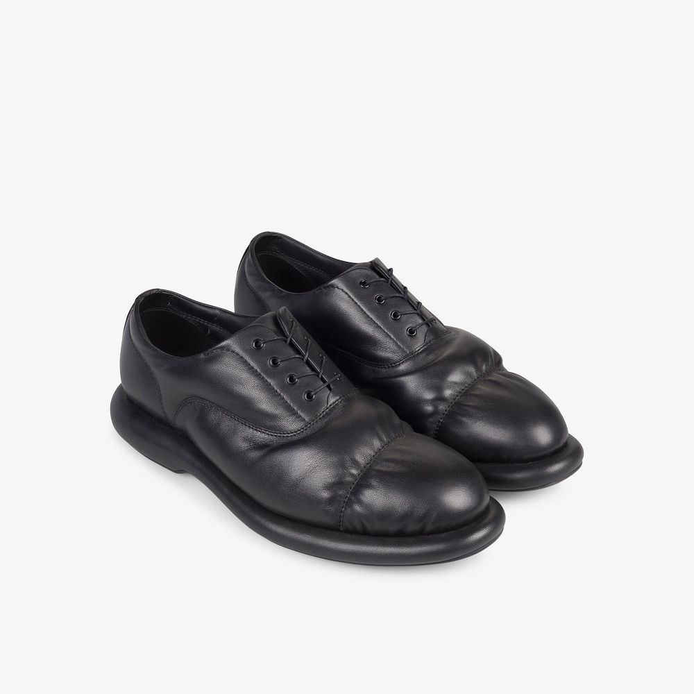 Black Leather Clarks Martine Rose Mens Men Oxfords | 6415QGVMZ