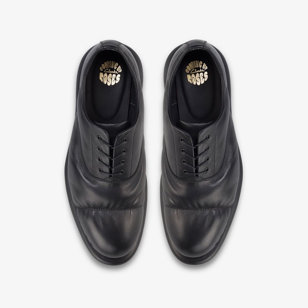 Black Leather Clarks Martine Rose Women Oxfords | 8675DJVSG