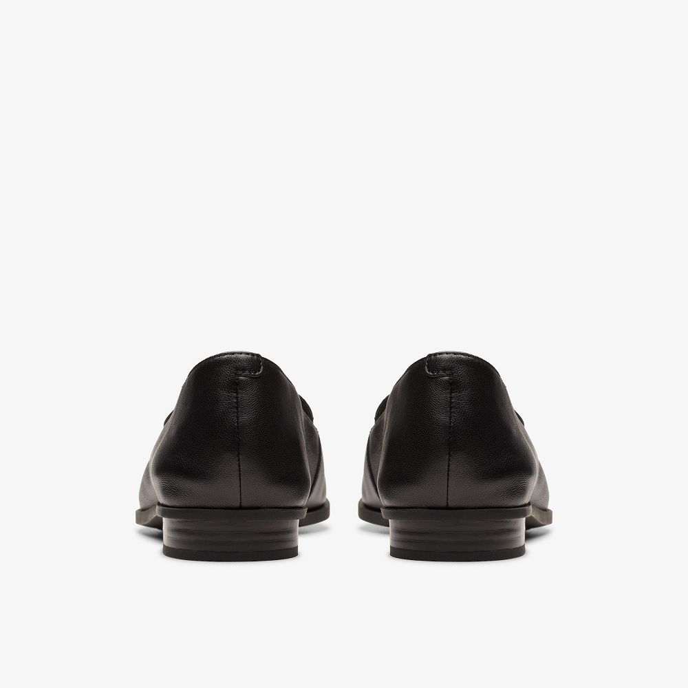 Black Leather Clarks Sarafyna Rae Women Loafers | 4315BLHFM