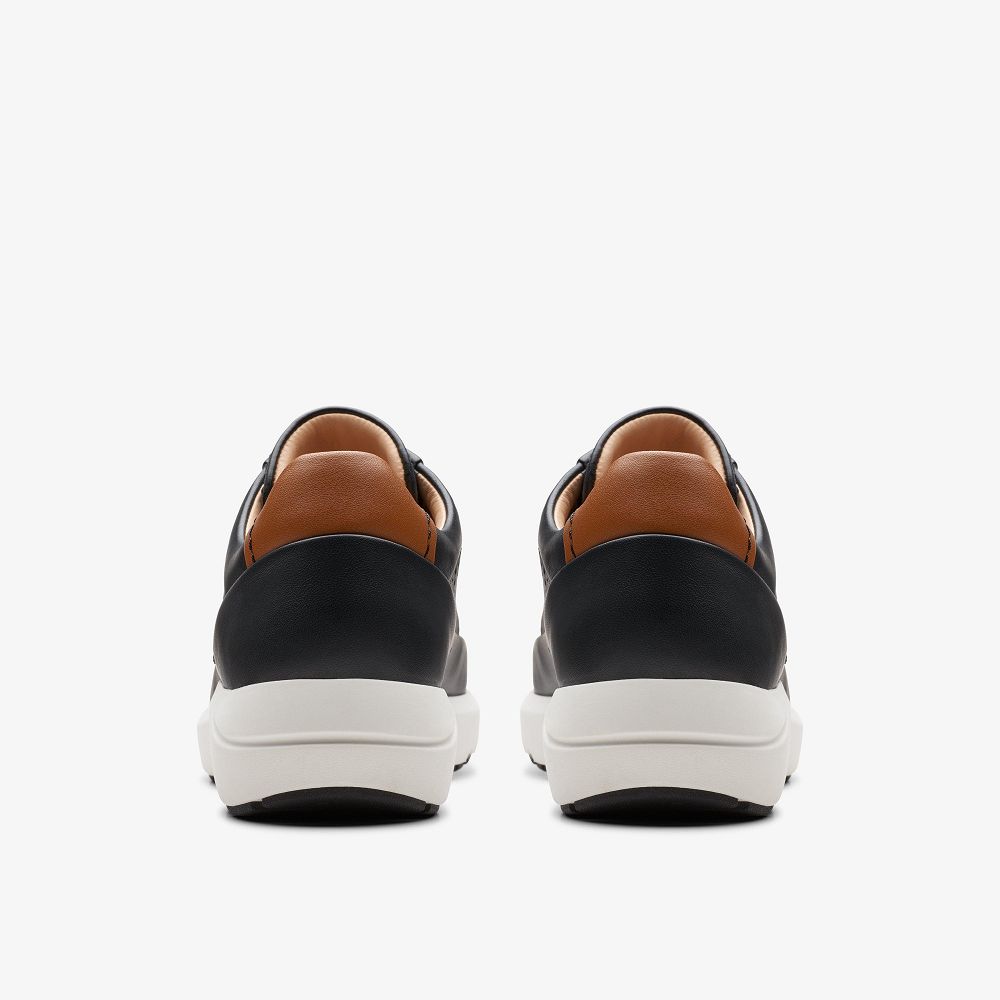 Black Leather Clarks TIVOLI GRACE Women Sneakers | 3764RTVKS