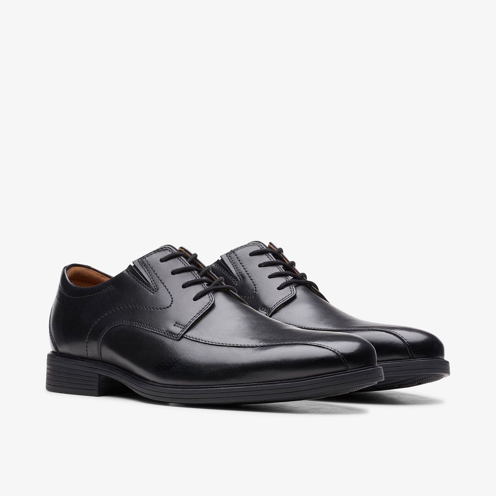 Black Leather Clarks Whiddon Pace Men Oxfords | 7189ACVGL