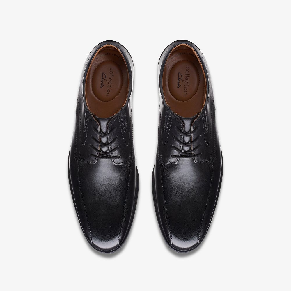 Black Leather Clarks Whiddon Pace Men Oxfords | 7189ACVGL