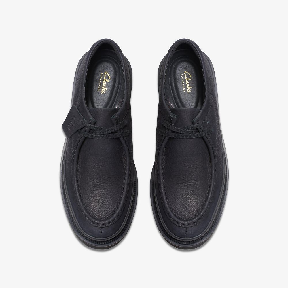 Black Nubuck Clarks Badell Seam Men Moccasins | 4193ZALSX