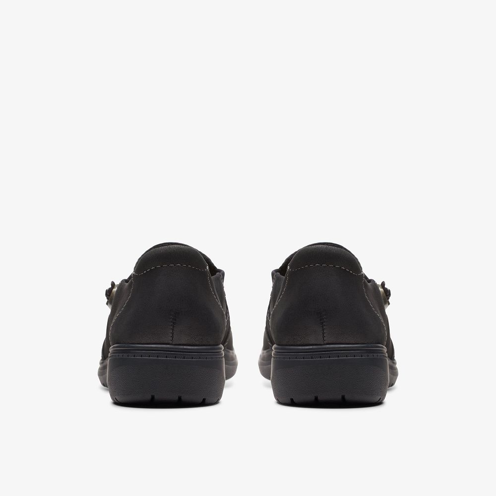 Black Nubuck Clarks Carleigh Pearl Women Slip-Ons | 3160CQAZH