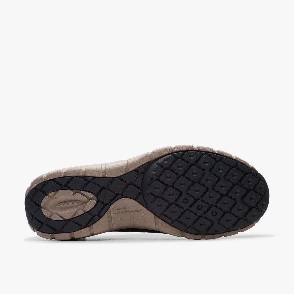 Black Nubuck Clarks Wave Plateau Women Sneakers | 1386EQIJA