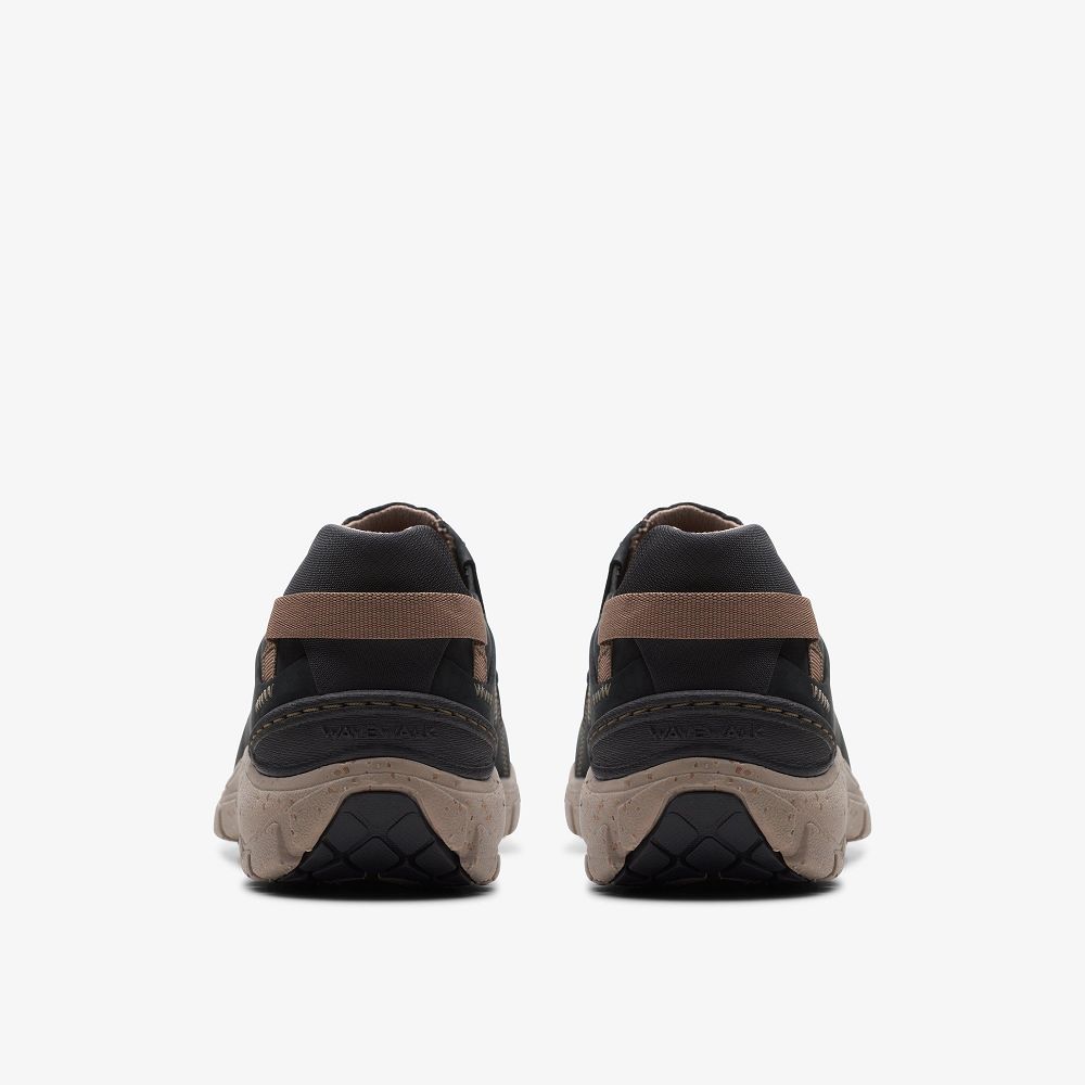 Black Nubuck Clarks Wave Plateau Women Sneakers | 1386EQIJA