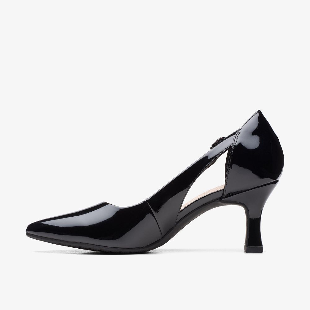 Black Patent Clarks Kataleyna Rae Women Pumps | 5746BVQPK