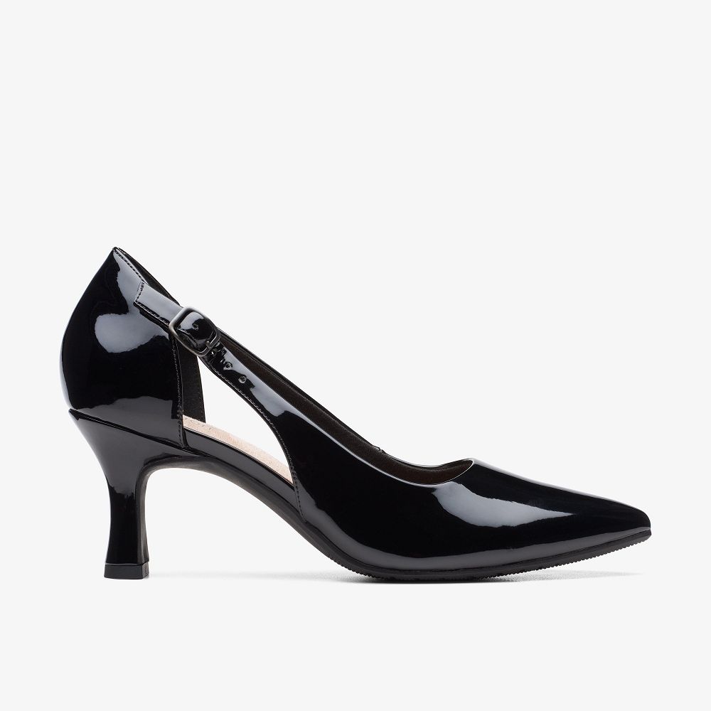 Black Patent Clarks Kataleyna Rae Women Pumps | 5746BVQPK