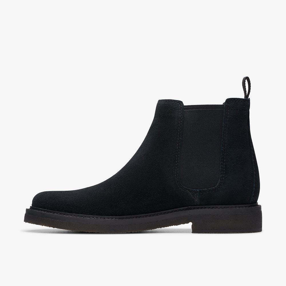 Black Suede Clarks Clarkdale Easy Men Boots | 7356ECDSB