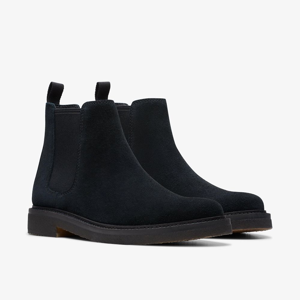 Black Suede Clarks Clarkdale Easy Men Boots | 7356ECDSB