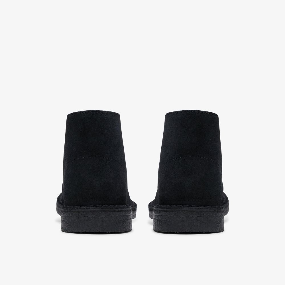 Black Suede Clarks Desert Women Boots | 1904DZJAQ