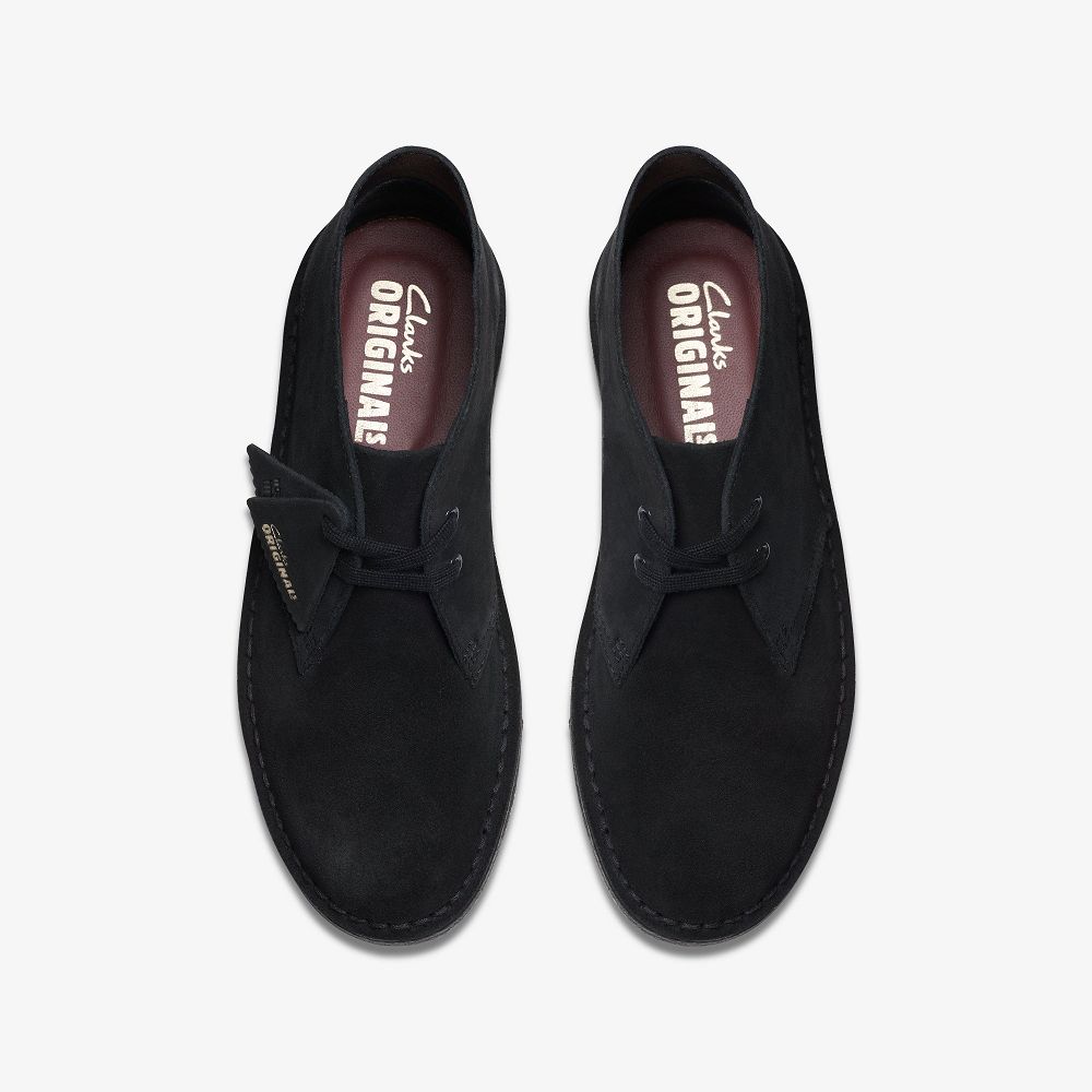 Black Suede Clarks Desert Women Boots | 1904DZJAQ