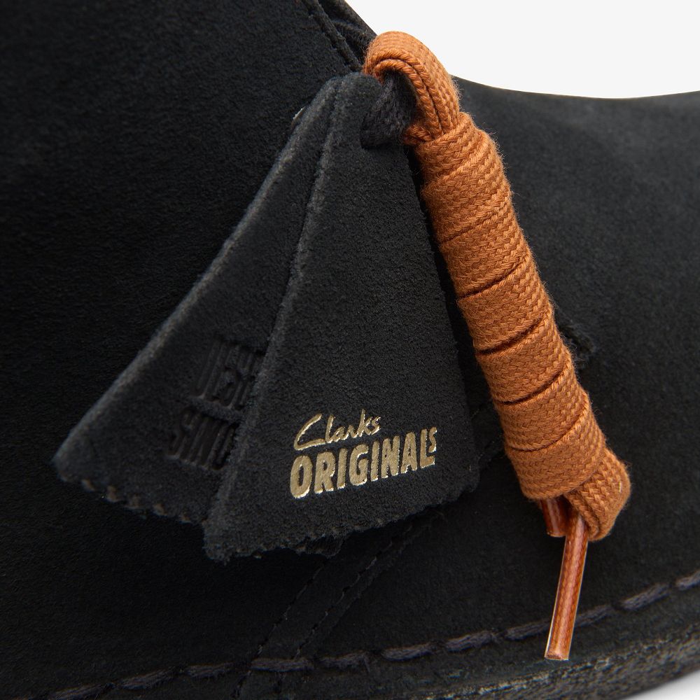 Black Suede Clarks Desert Women Boots | 1904DZJAQ