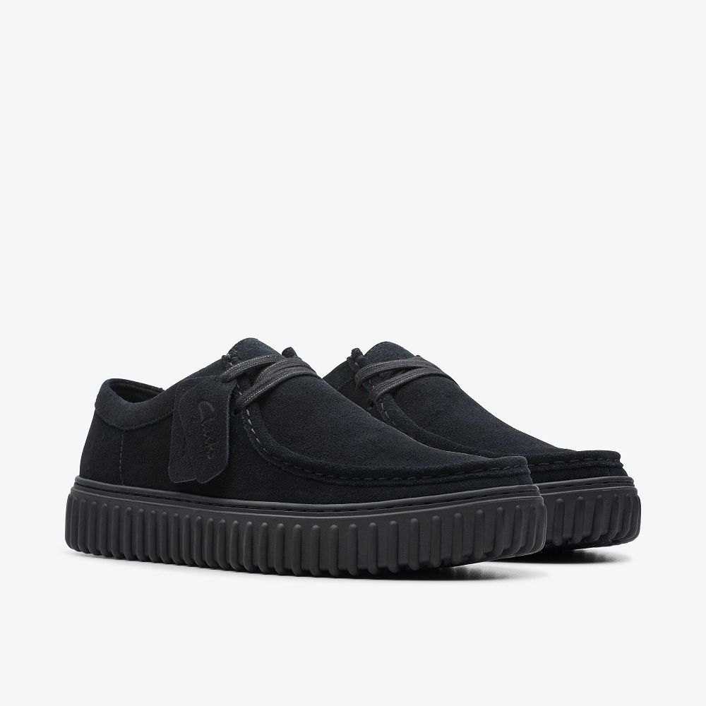 Black Suede Clarks Torhill Lo Men Moccasins | 0678NBPXJ