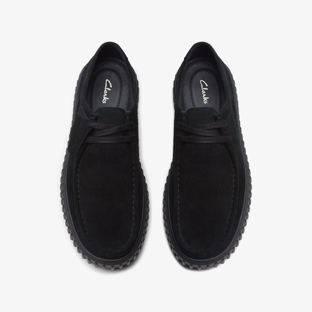 Black Suede Clarks Torhill Lo Men Moccasins | 0678NBPXJ