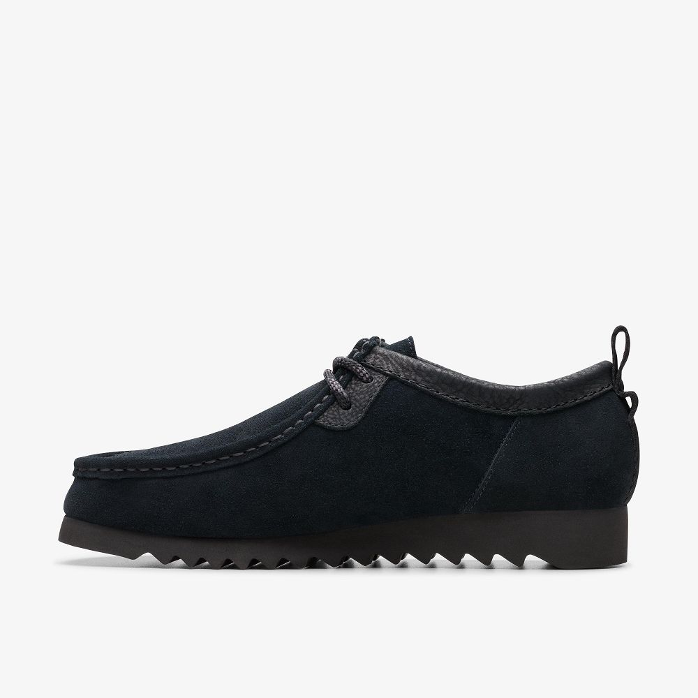 Black Suede Clarks Wallabee FTRE Lo Men Moccasins | 1932YKDNL