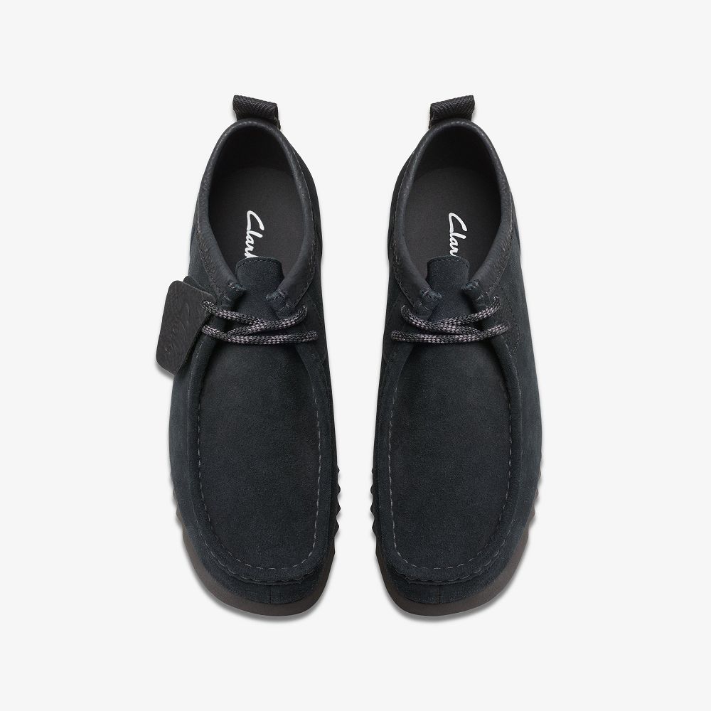 Black Suede Clarks Wallabee FTRE Lo Men Moccasins | 1932YKDNL