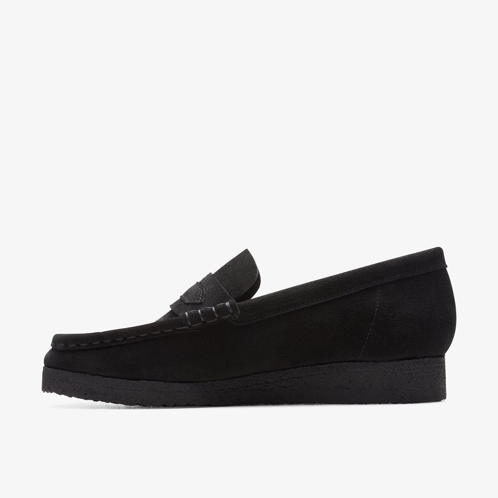 Black Suede Clarks Wallabee Loafer Women Loafers | 3714NMRKG