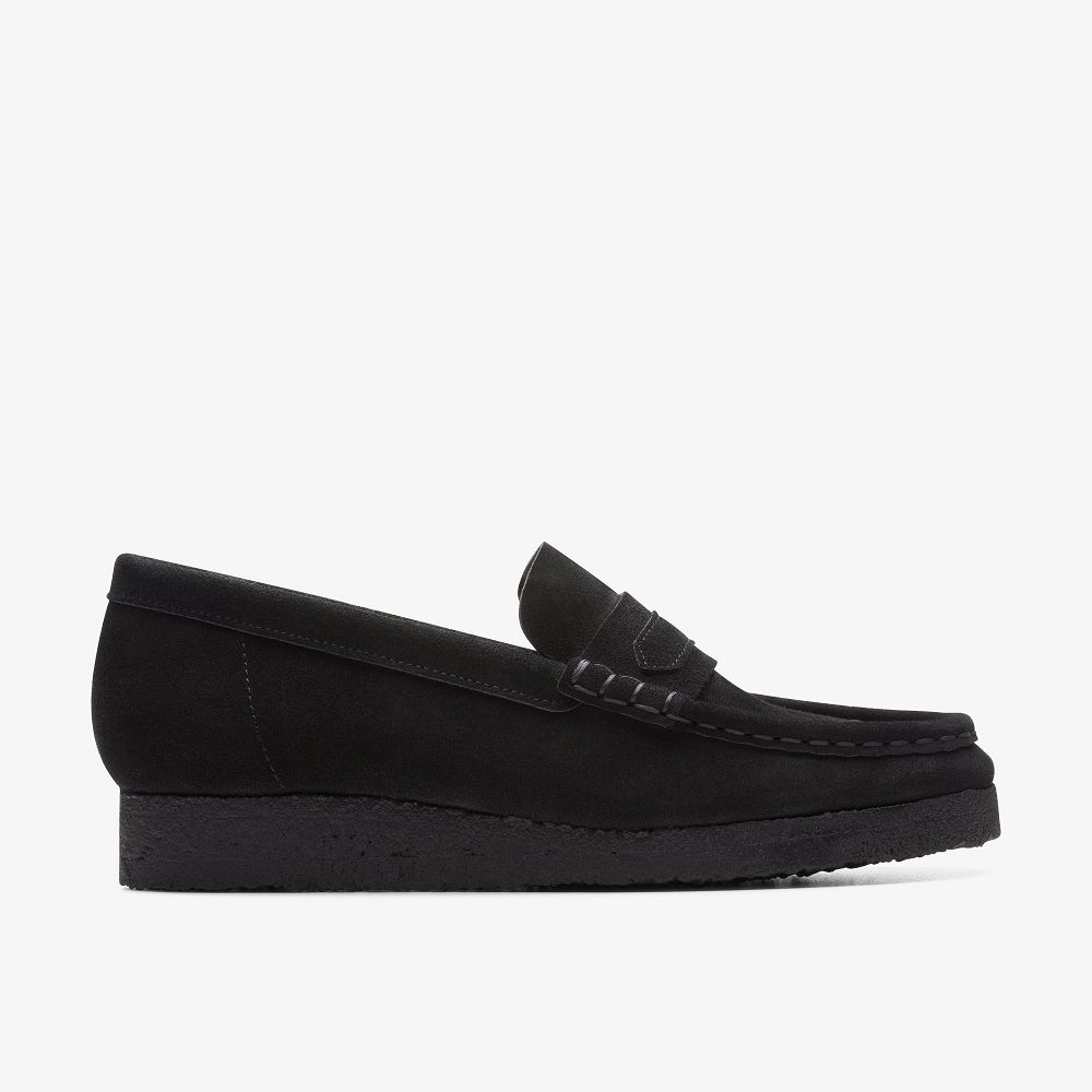 Black Suede Clarks Wallabee Loafer Women Loafers | 3714NMRKG