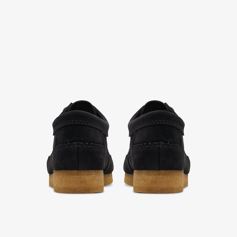 Black Suede Clarks Weaver Men Moccasins | 4982LBOAR