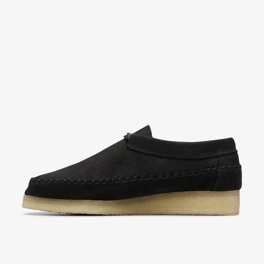 Black Suede Clarks Weaver Tie Women Loafers | 3205FVRED