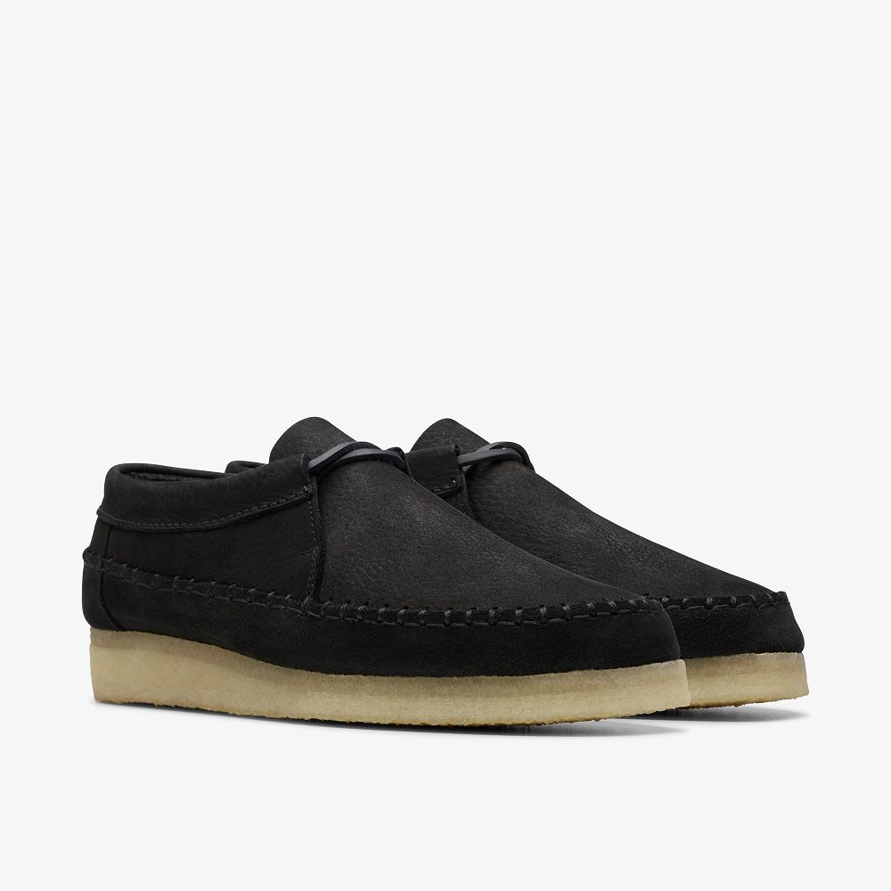 Black Suede Clarks Weaver Tie Women Loafers | 3205FVRED