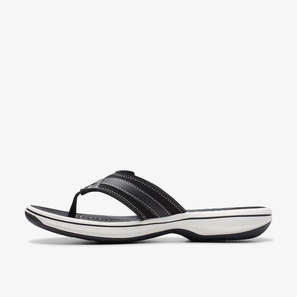 Black Synthetic Clarks BREEZE SEA Women Sandals | 5716OEPUK