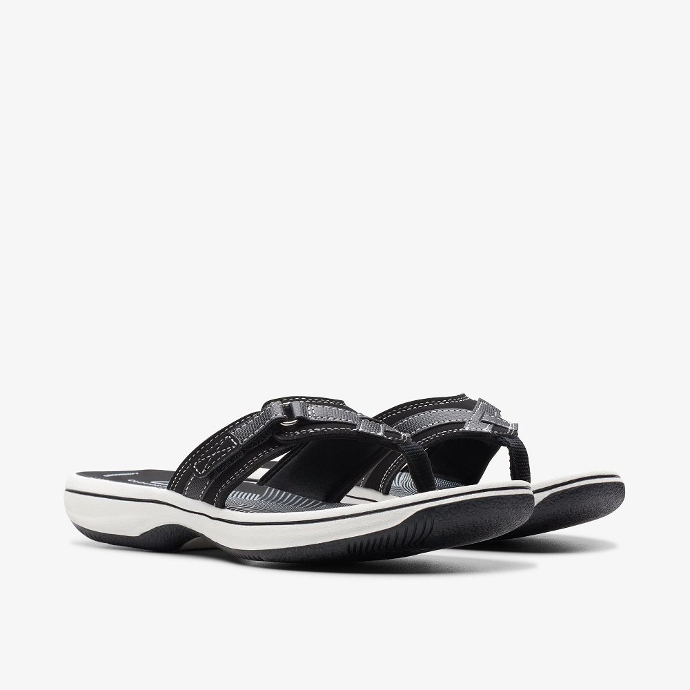 Black Synthetic Clarks BREEZE SEA Women Sandals | 5716OEPUK