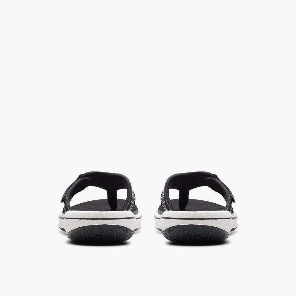 Black Synthetic Clarks BREEZE SEA Women Sandals | 5716OEPUK