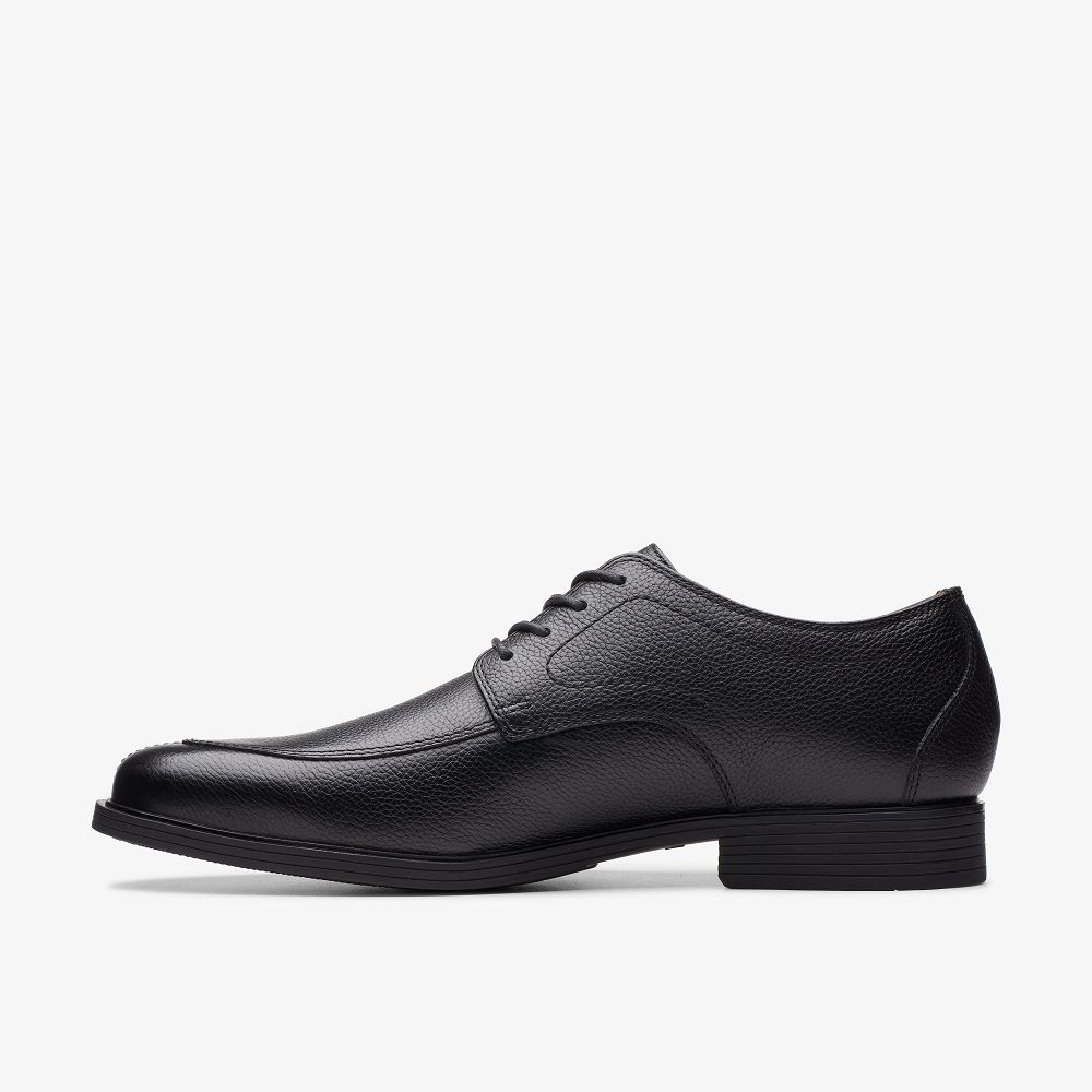 Black Tumbled Clarks Whiddon Apron Men Oxfords | 7649XOZYF