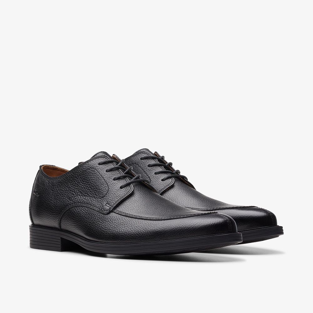 Black Tumbled Clarks Whiddon Apron Men Oxfords | 7649XOZYF