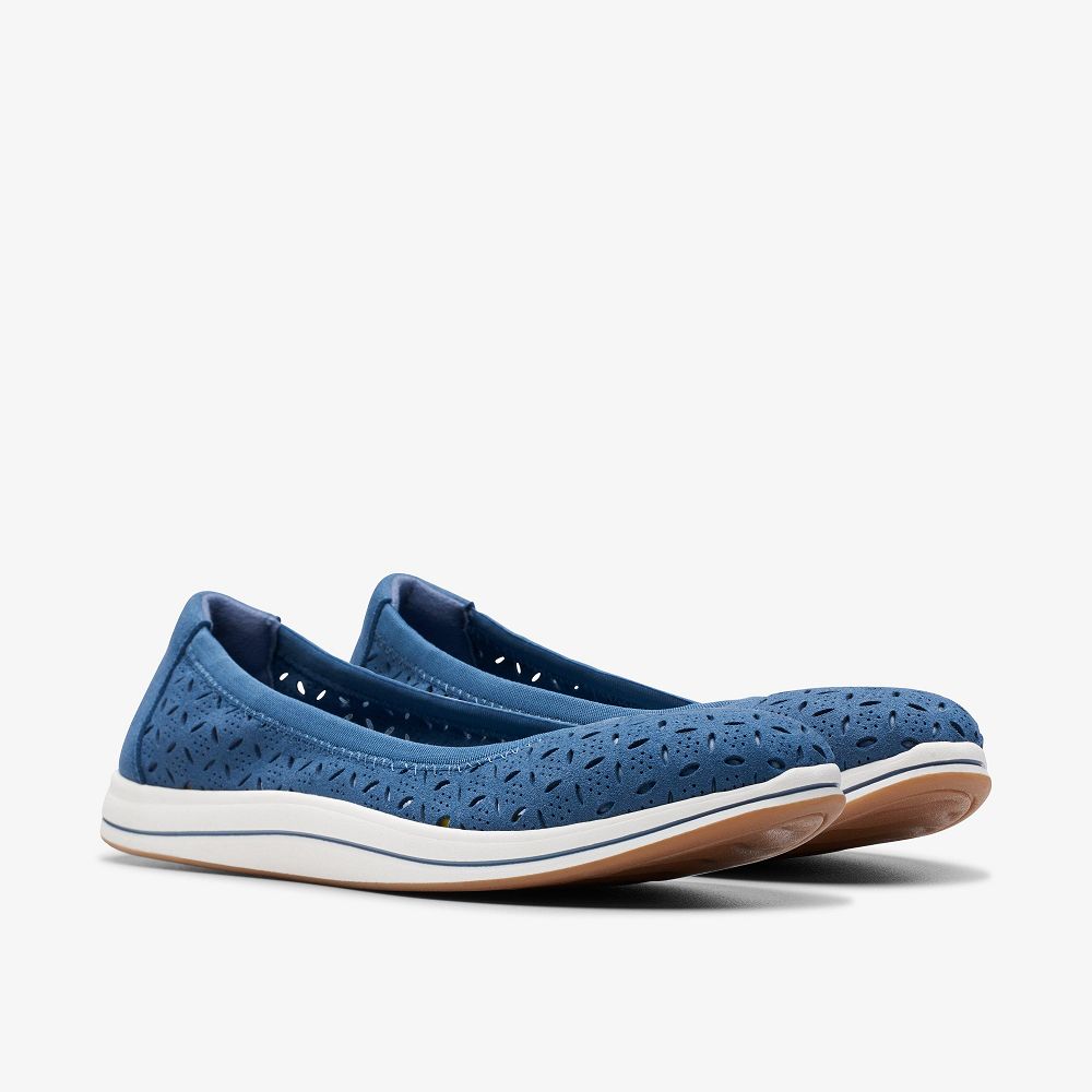 Blue Clarks Breeze Roam Women Slip-Ons | 8953OHVIJ