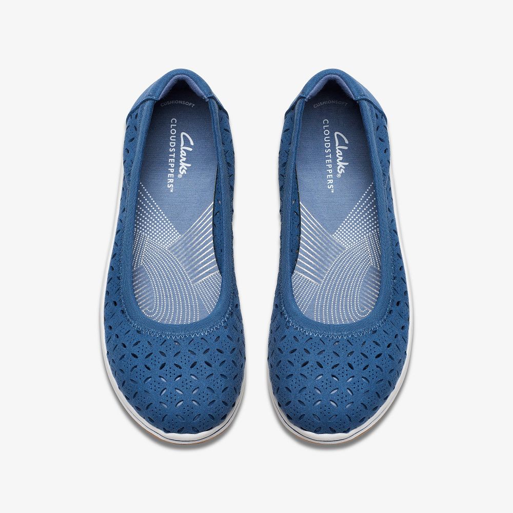 Blue Clarks Breeze Roam Women Slip-Ons | 8953OHVIJ