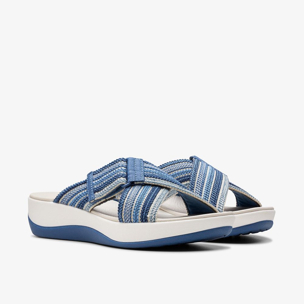 Blue Combination Clarks Arla Wave Women Sandals | 9130VFZCE