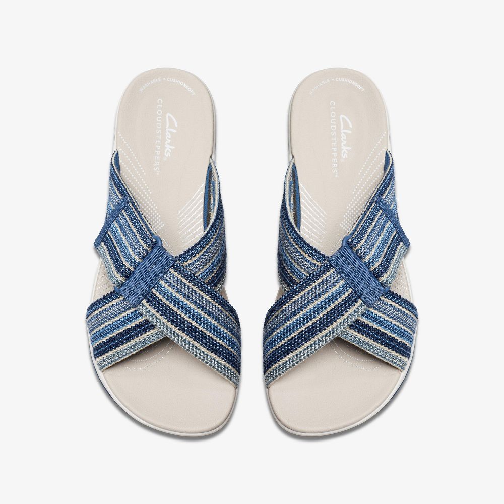 Blue Combination Clarks Arla Wave Women Sandals | 9130VFZCE