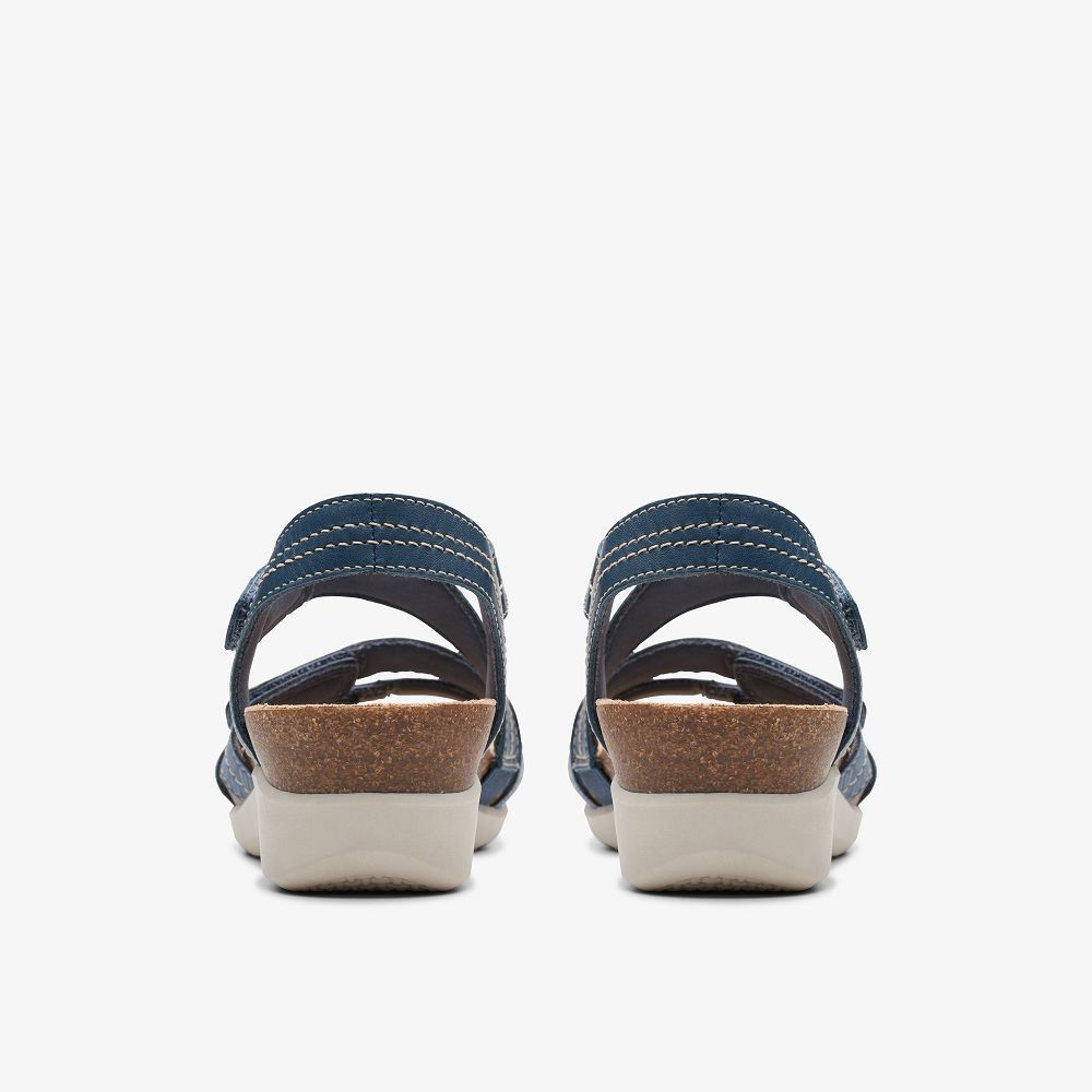 Blue Combination Clarks Calenne Clara Women Sandals | 6058BPOTK