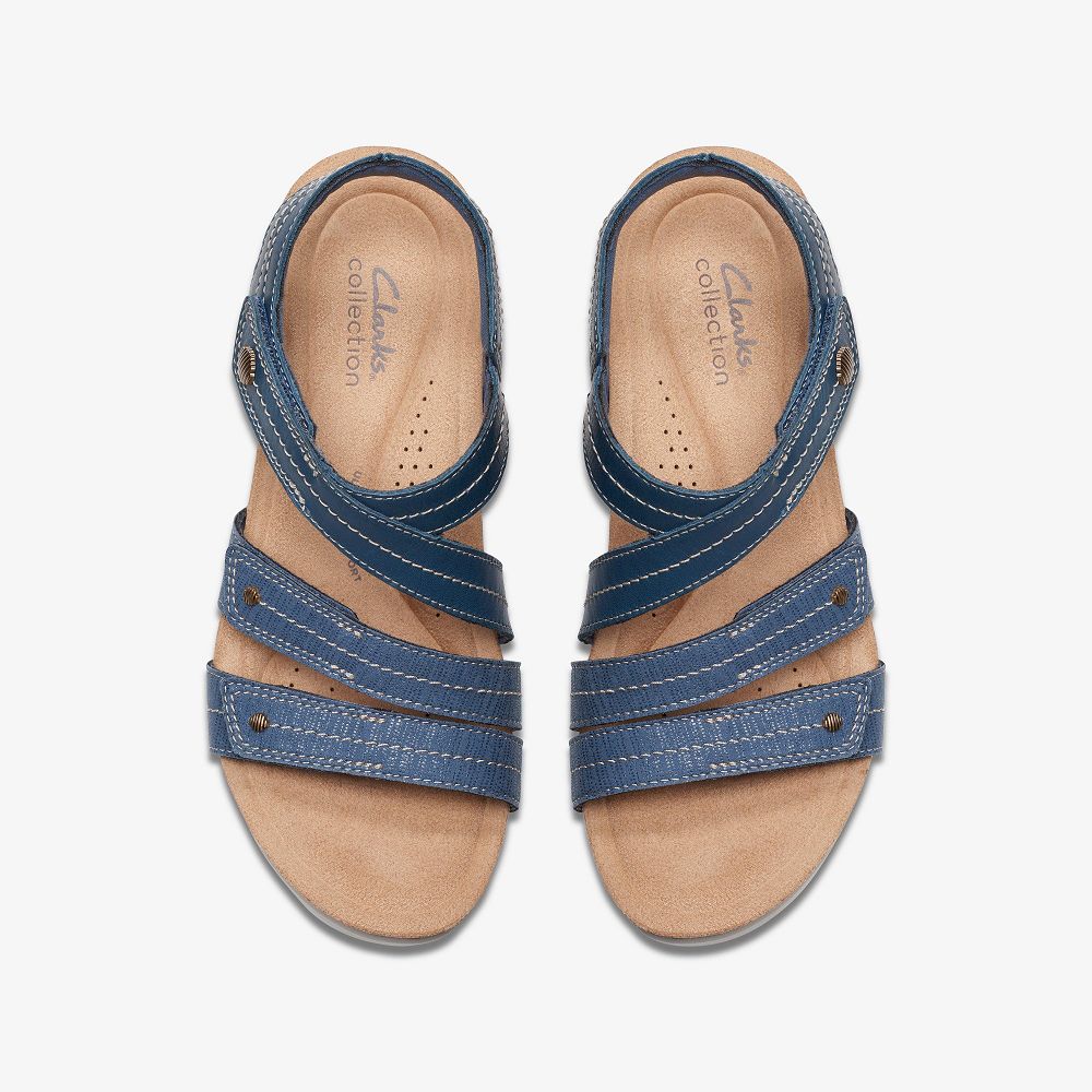 Blue Combination Clarks Calenne Clara Women Sandals | 6058BPOTK