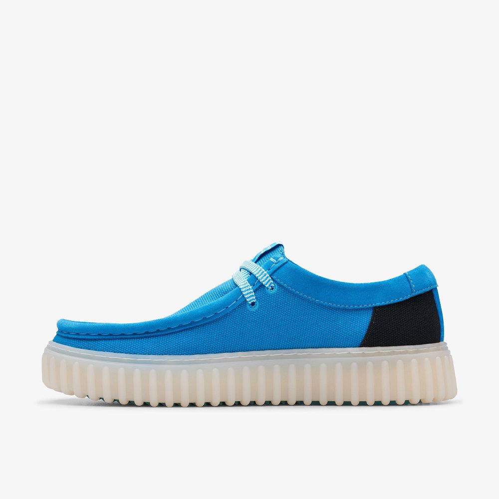 Blue Combination Clarks Torhill Lo Men Moccasins | 0783ABTKV