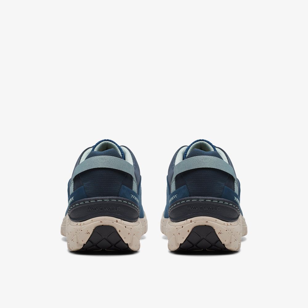 Blue Combination Clarks Wave Range Women Sneakers | 5739HUAQV