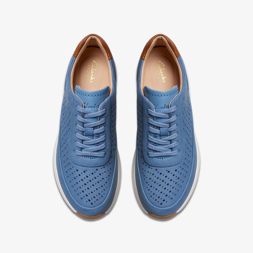 Blue Nubuck Clarks TIVOLI GRACE Women Sneakers | 5102CABDE