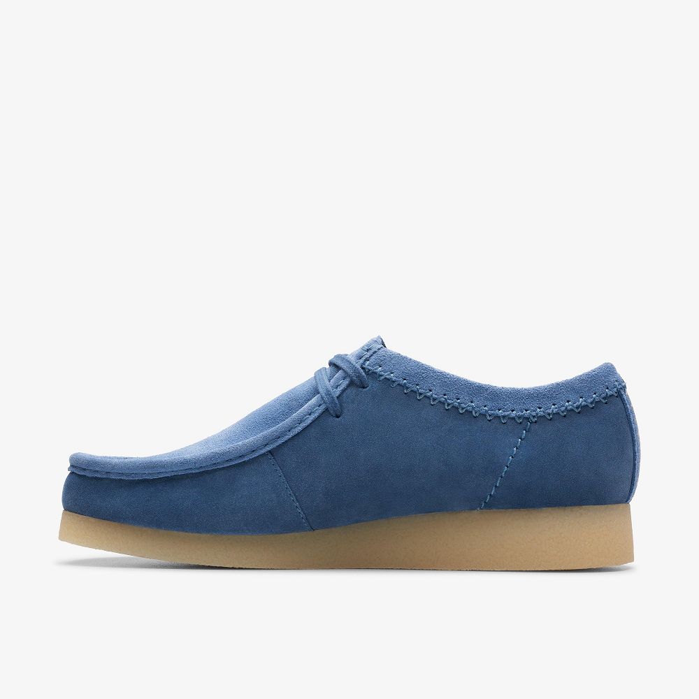 Blue Suede Clarks Wallabee EVO Men Moccasins | 2095BPNMJ